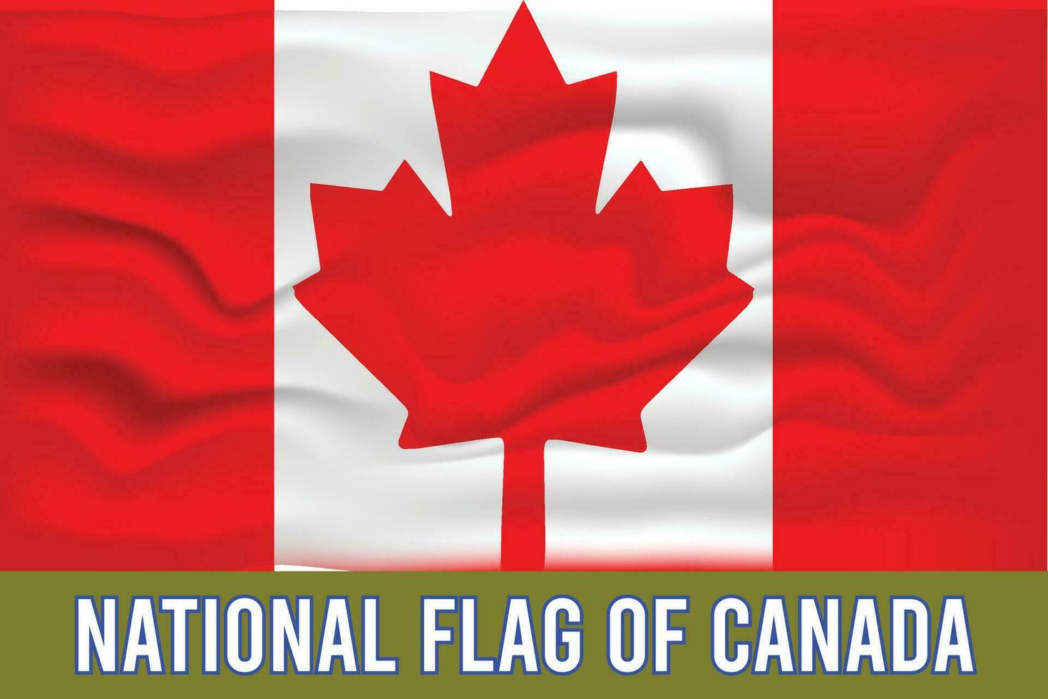 NATIONAL FLAG OF CANADA 3D EFFECT vector