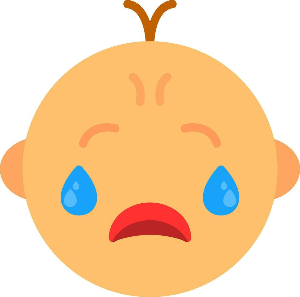 Baby crying Vector Icon Design