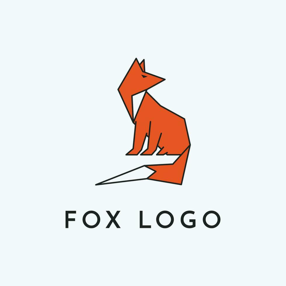 fox logo design creative idea vector