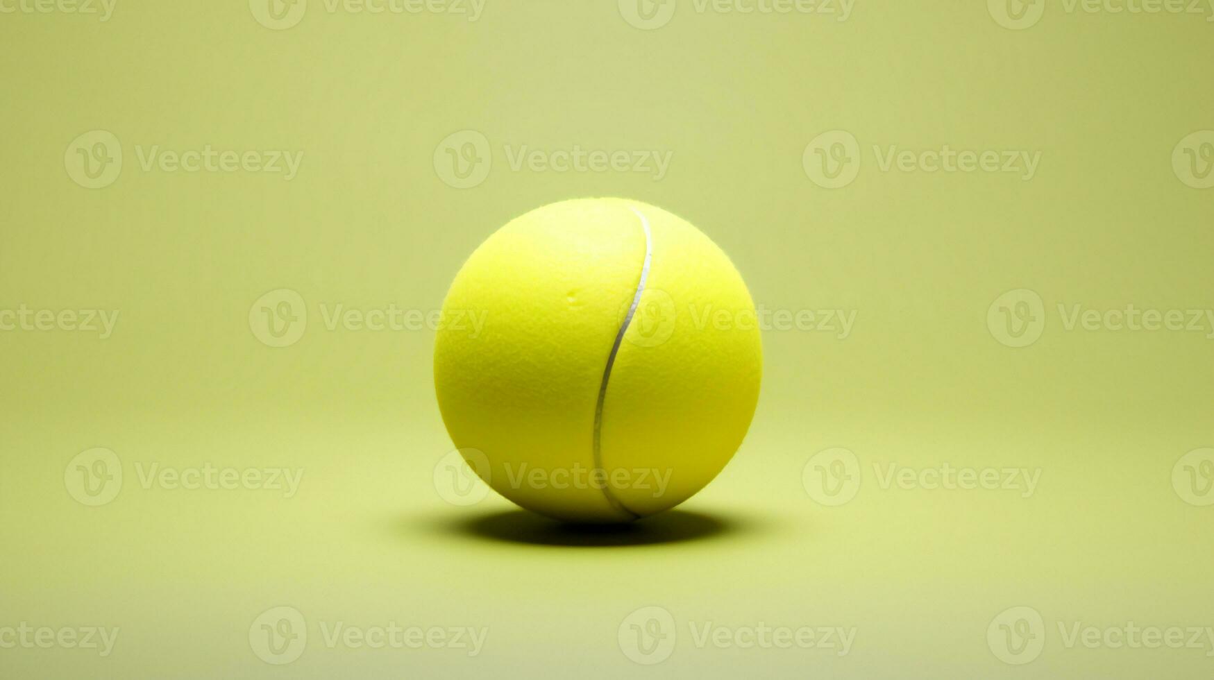 a tennis ball on a green background AI Generative photo