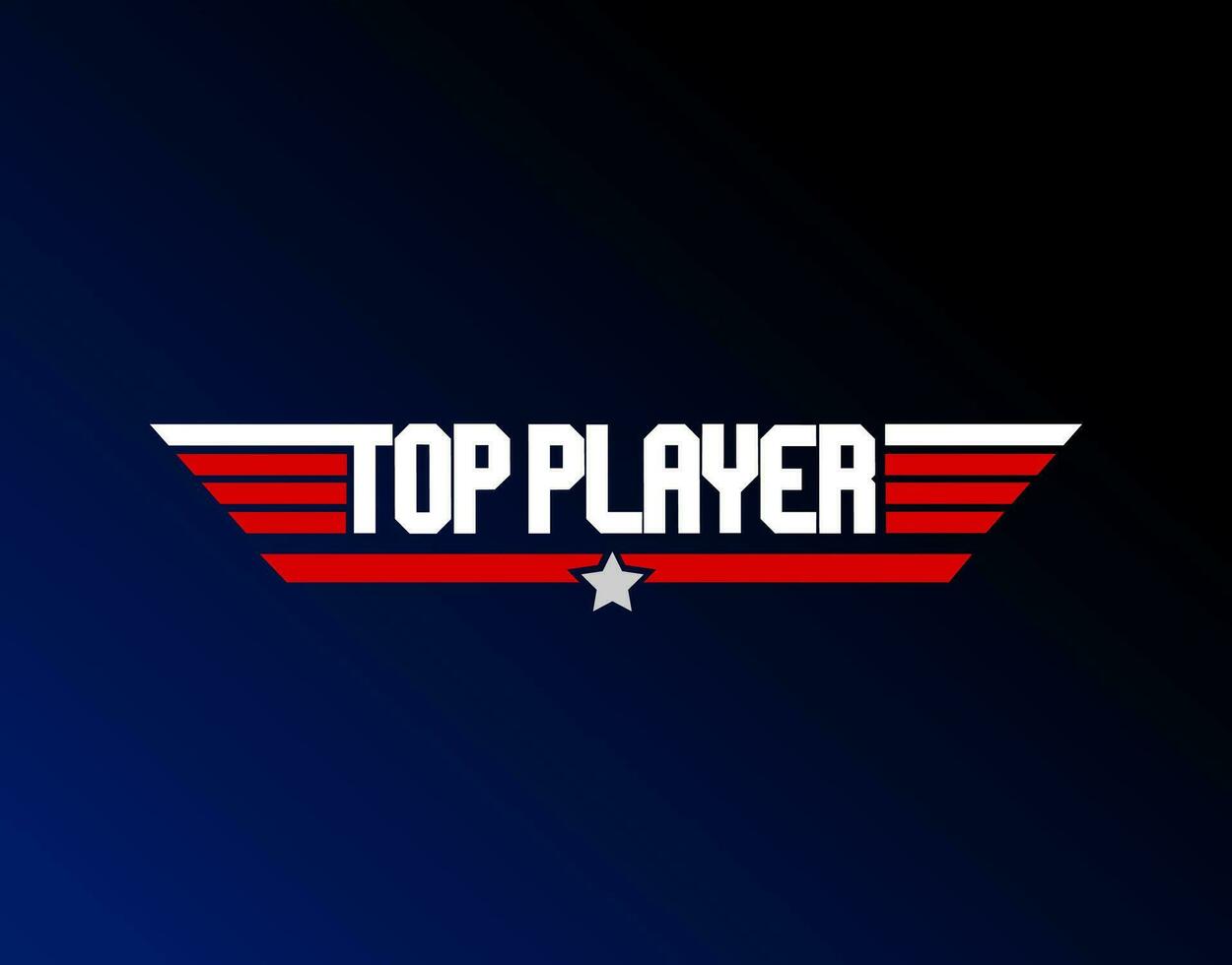 Top Player typography vector unit.