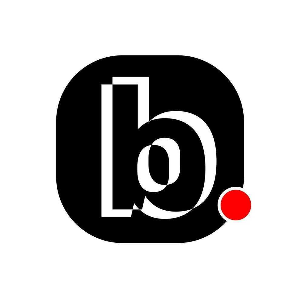 B brand name initial letter illustrative icon. vector