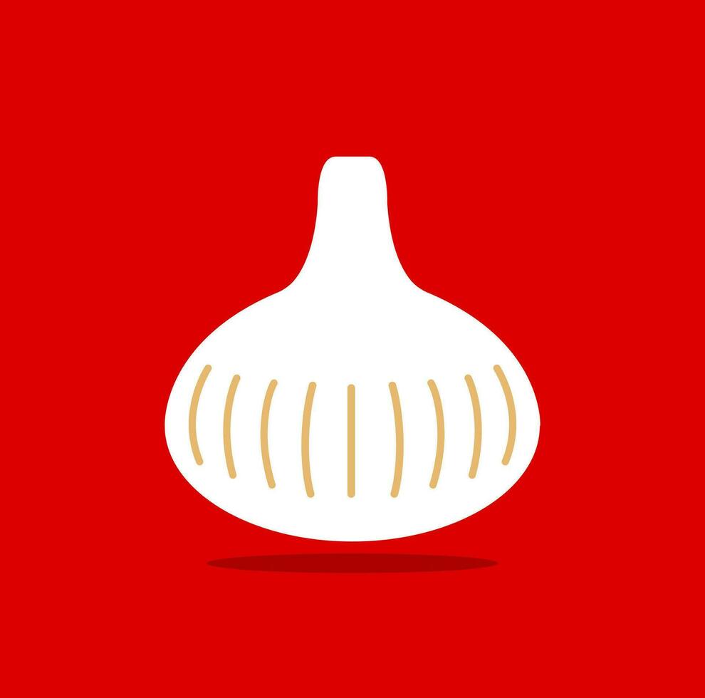 Modak The Favorite food of Lord Ganesha vector icon. White modak icon.