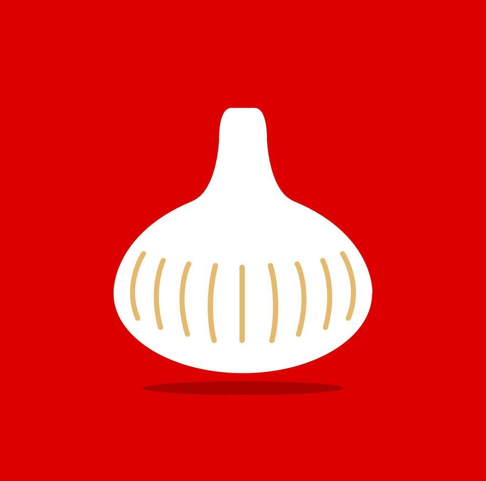 Modak The Favorite food of Lord Ganesha vector icon. White modak icon.