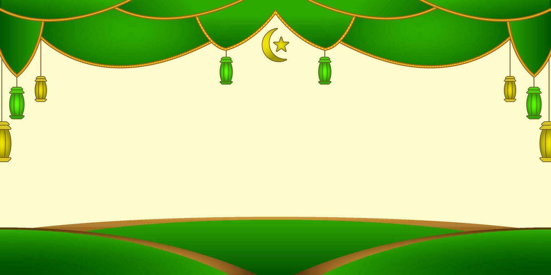 Islamic Simple Minimalist Banner Background vector