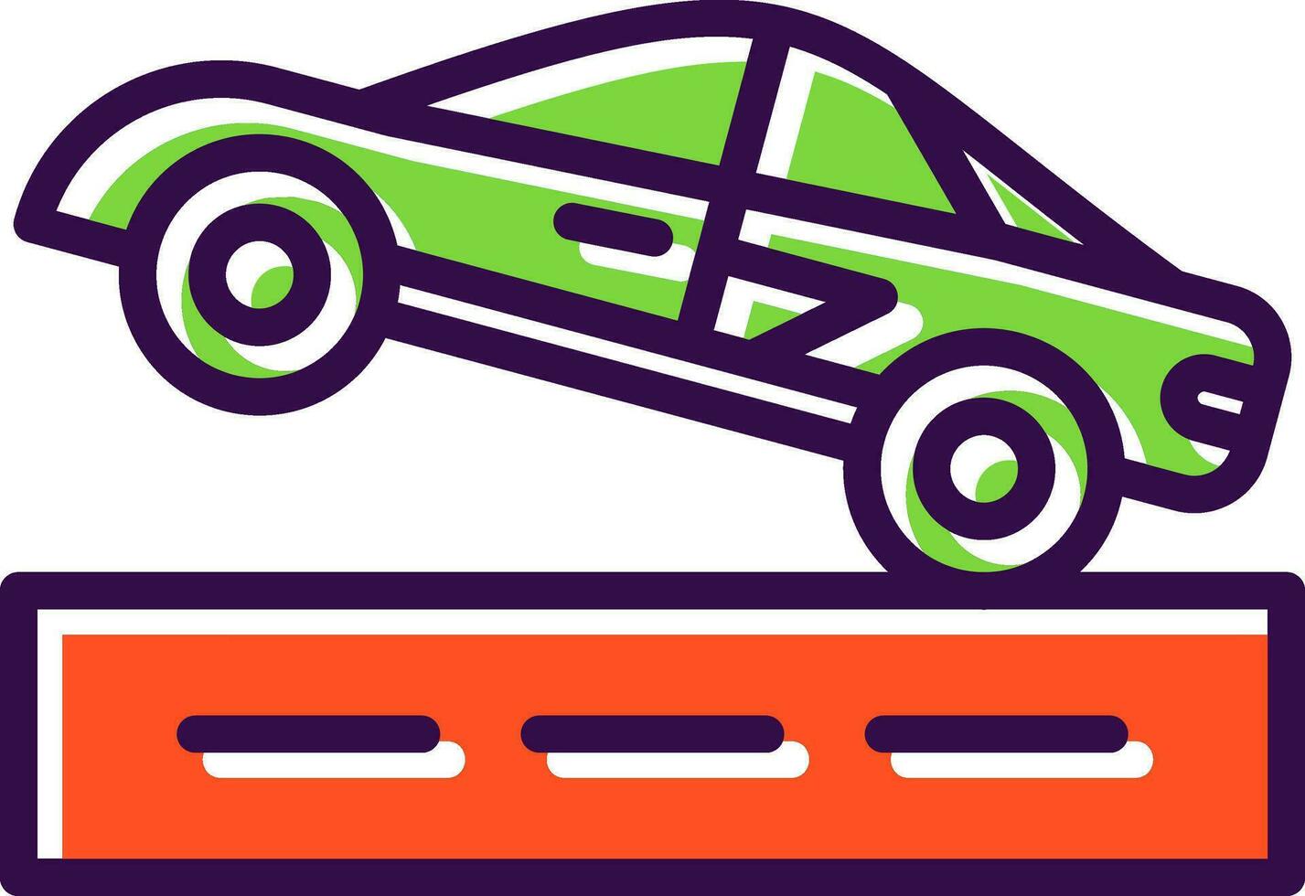 Drag racing Vector Icon Design