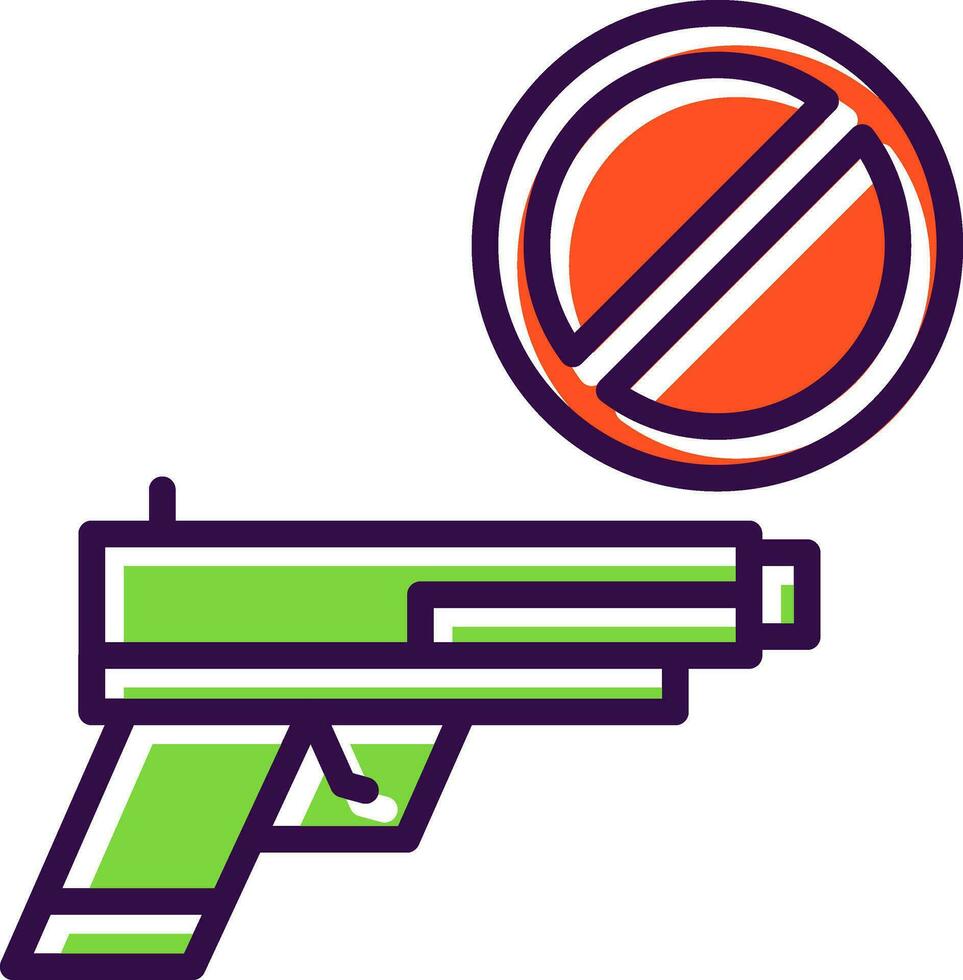 Gun ban Vector Icon Design