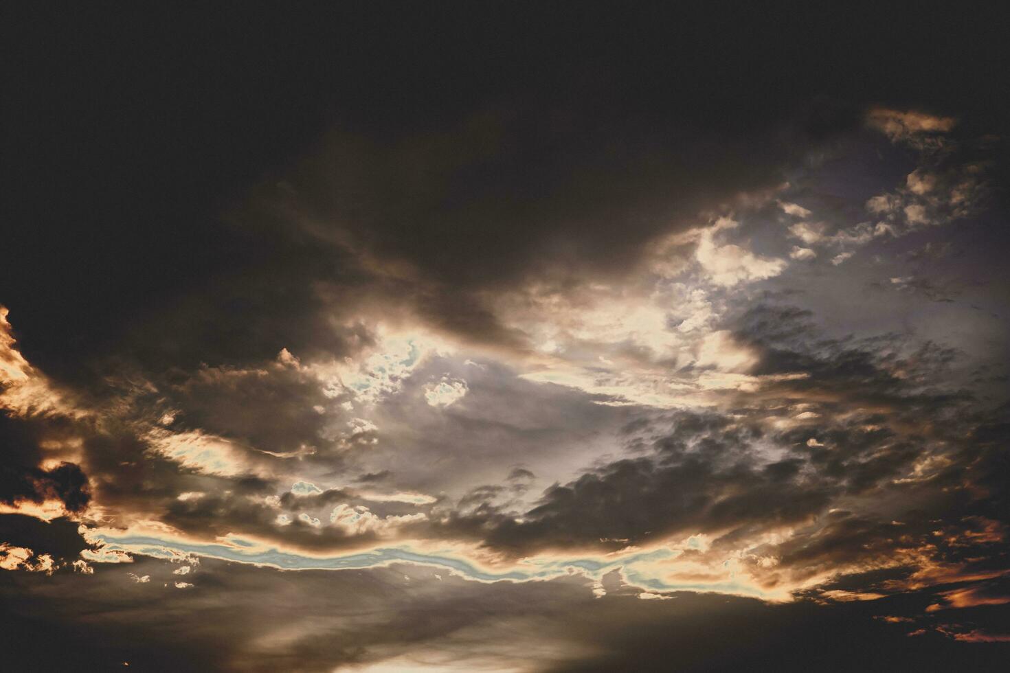 dark sky and black clouds photo