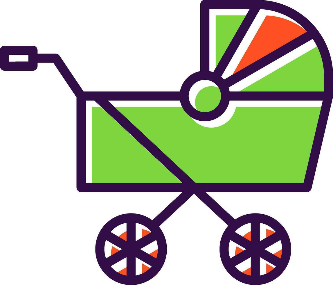 Pram Vector Icon Design