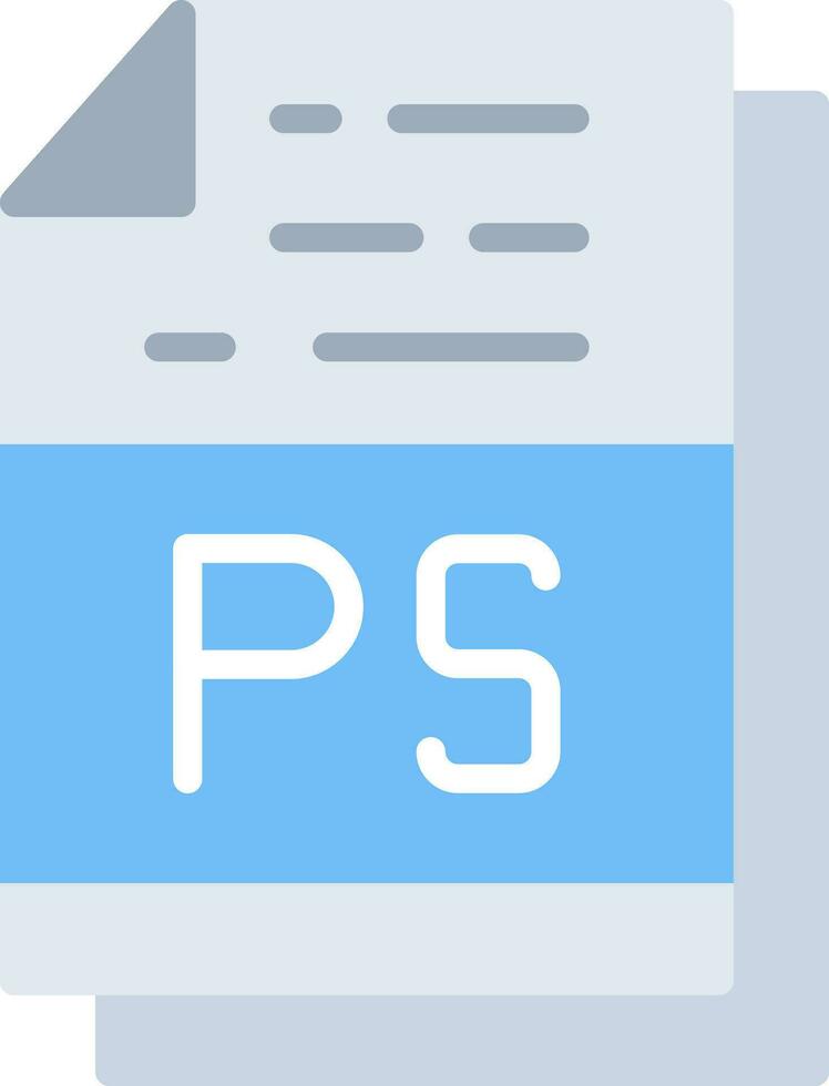 PS File Format Vector Icon Design