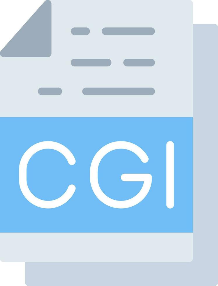 Cgi File Format Vector Icon Design