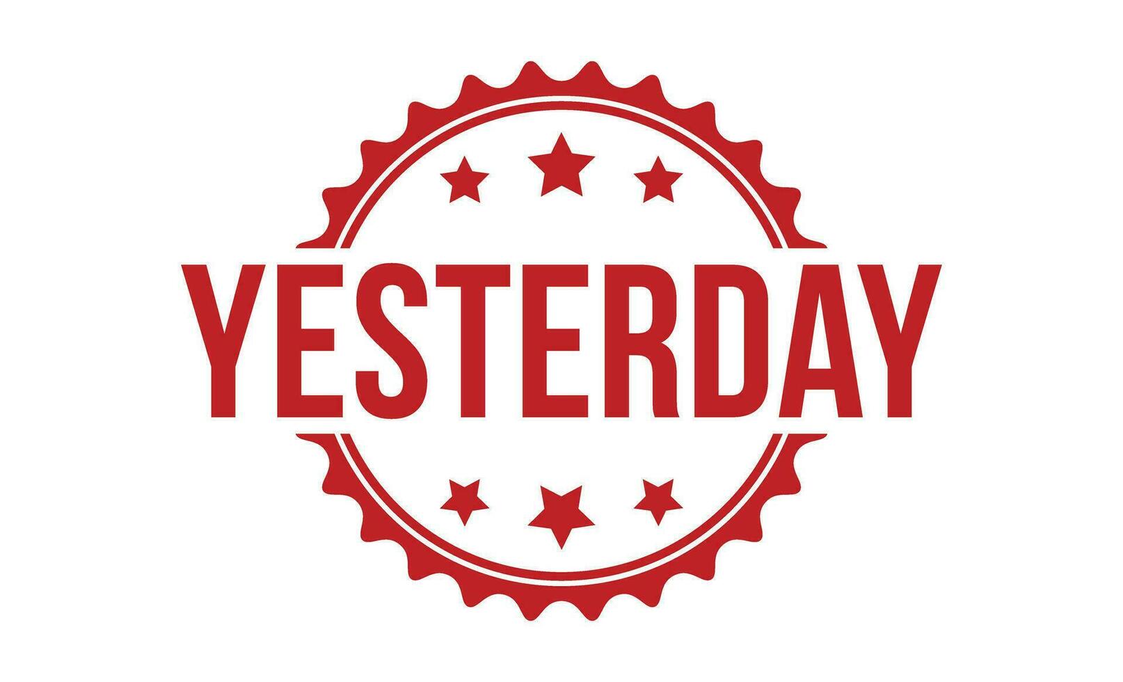 Yesterday stamp red rubber stamp on white background. Yesterday stamp sign. Yesterday stamp. vector