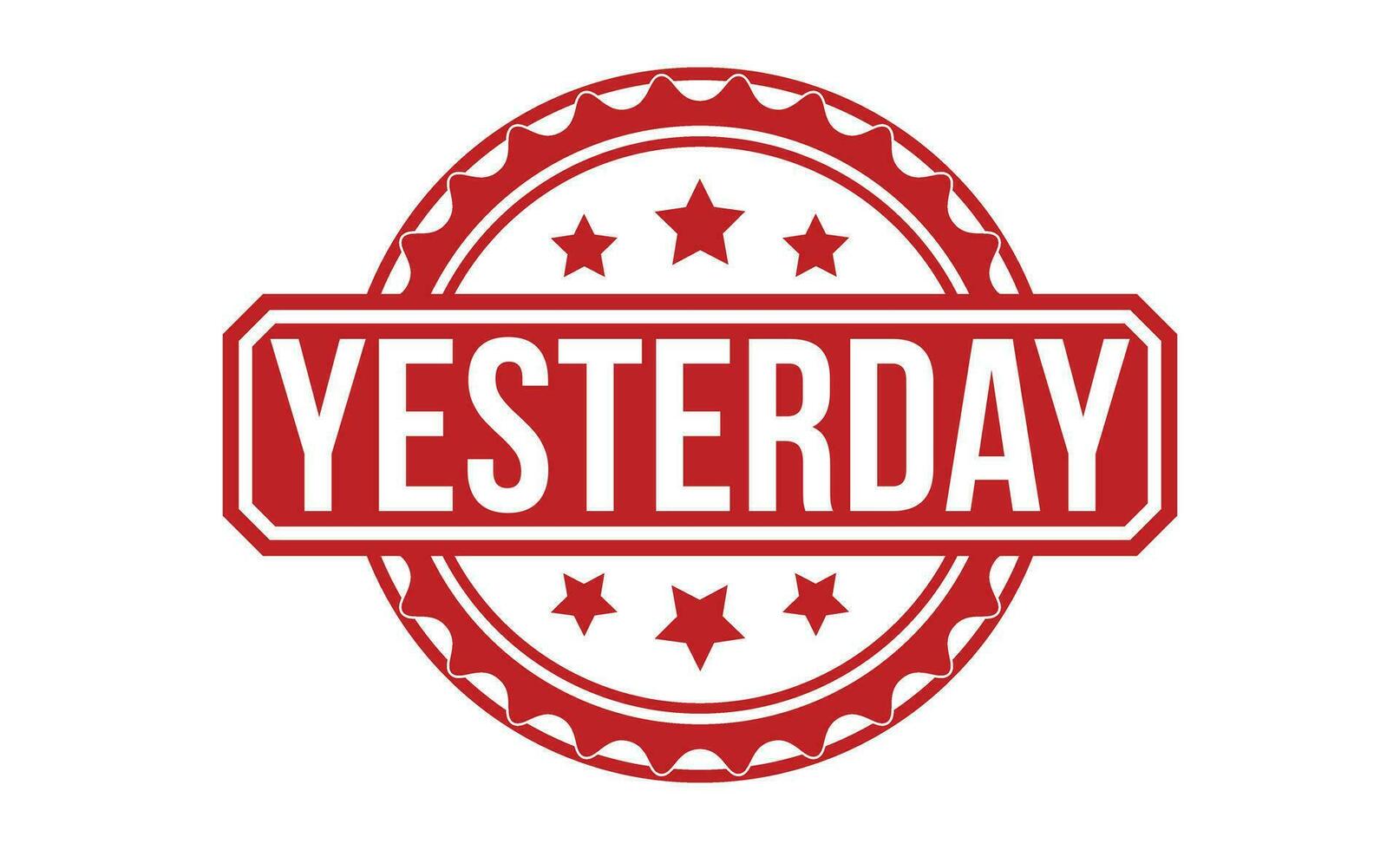 Yesterday stamp red rubber stamp on white background. Yesterday stamp sign. Yesterday stamp. vector