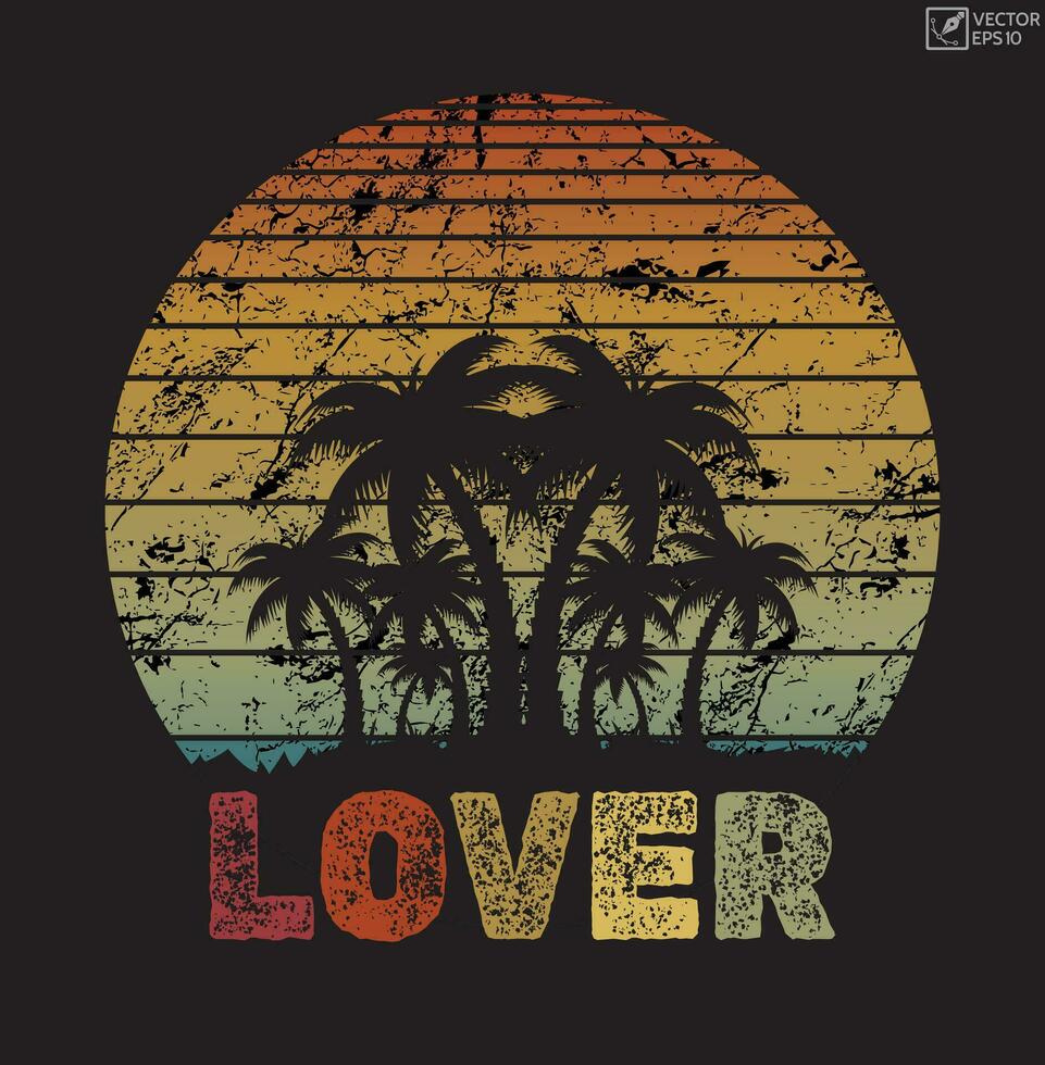 Lover design for T-shirt. vector