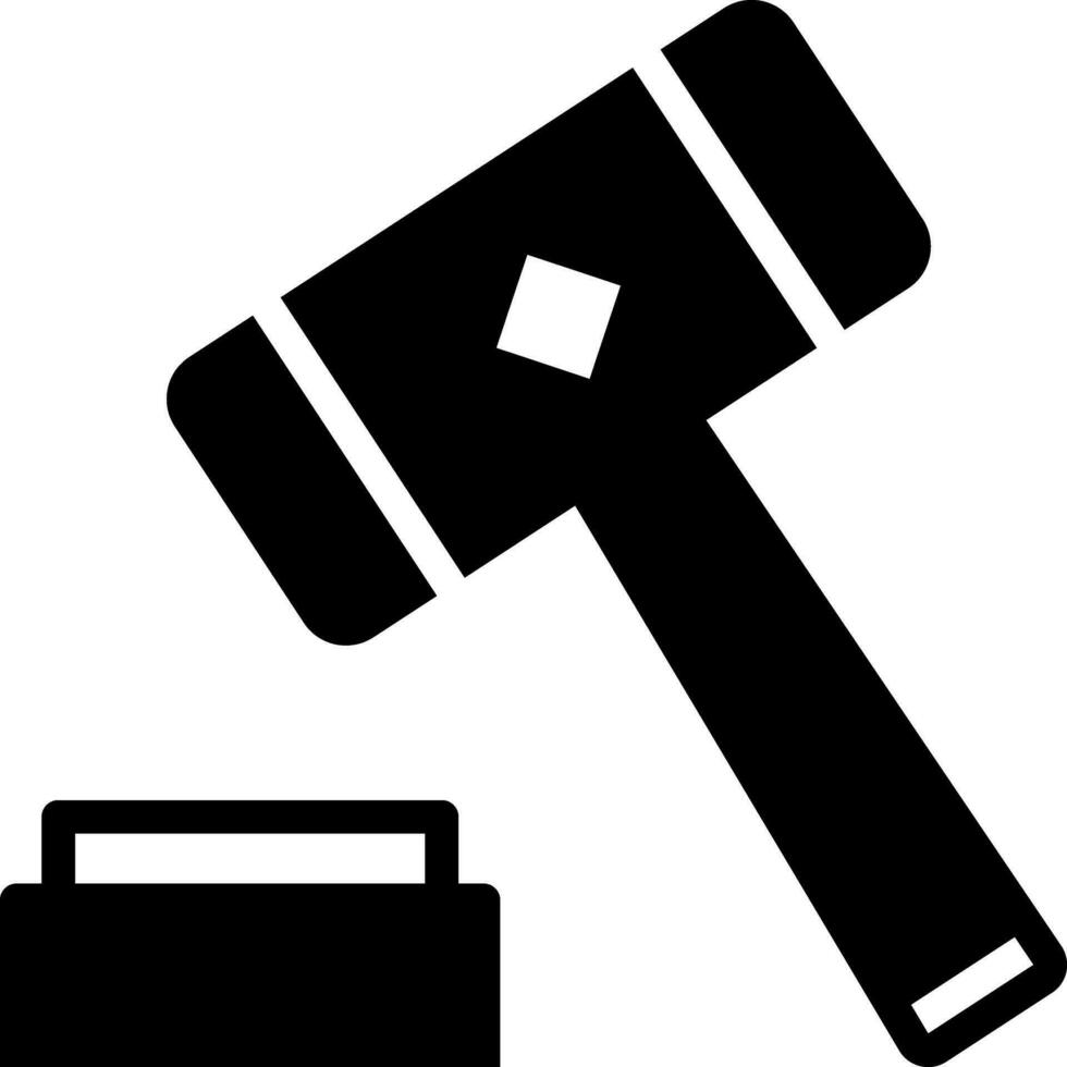 solid icon for auction vector