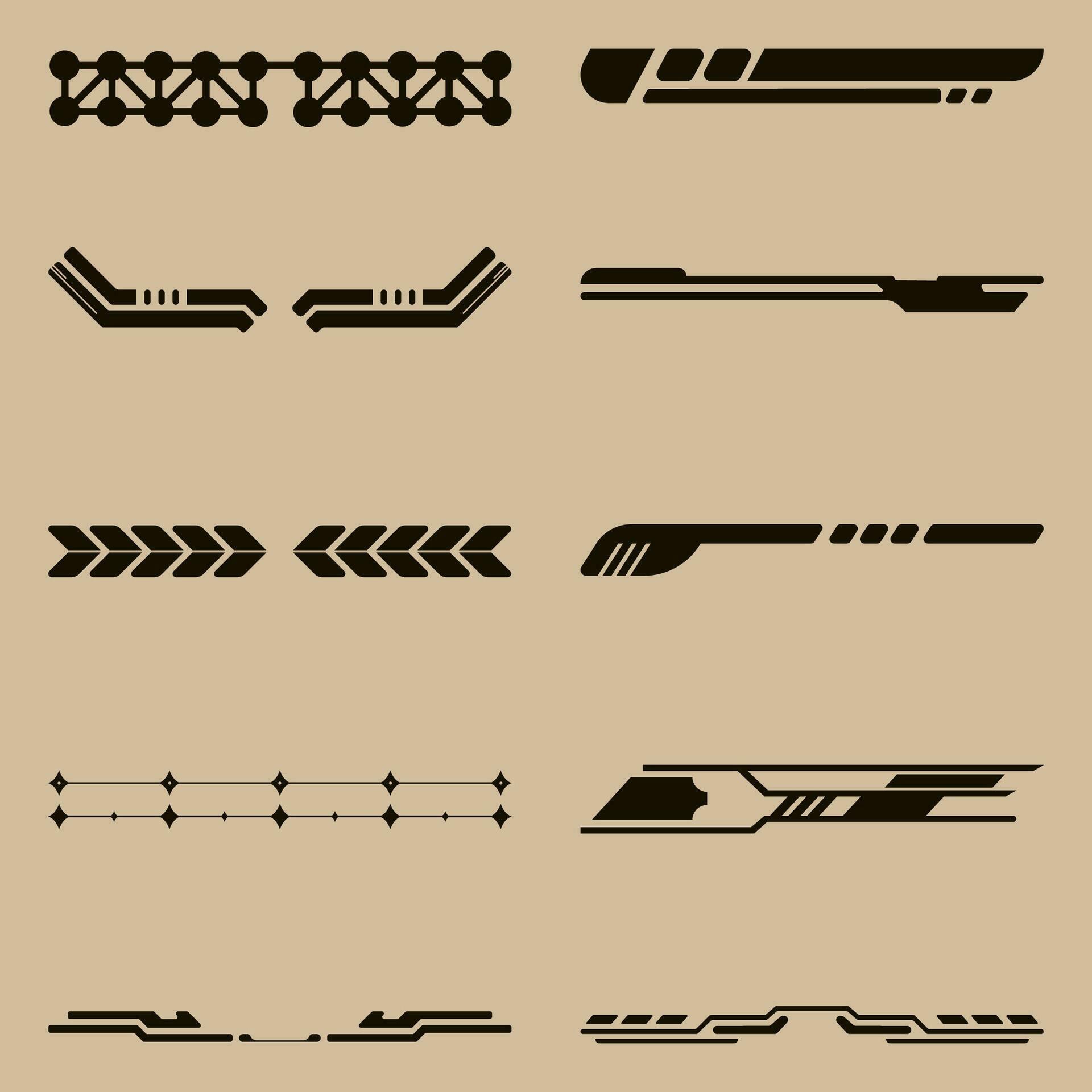 Set of vector elements for the design of the interface 29093412 Vector ...
