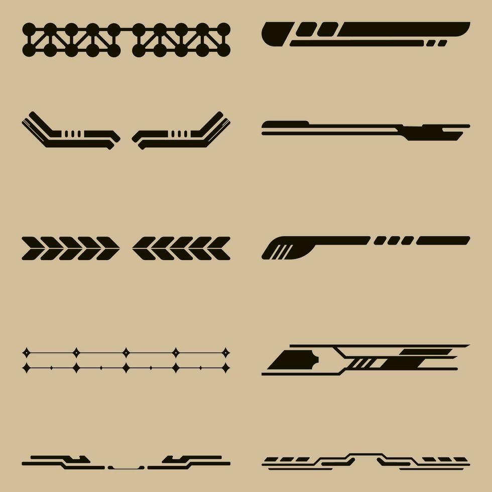 Set of vector elements for the design of the interface