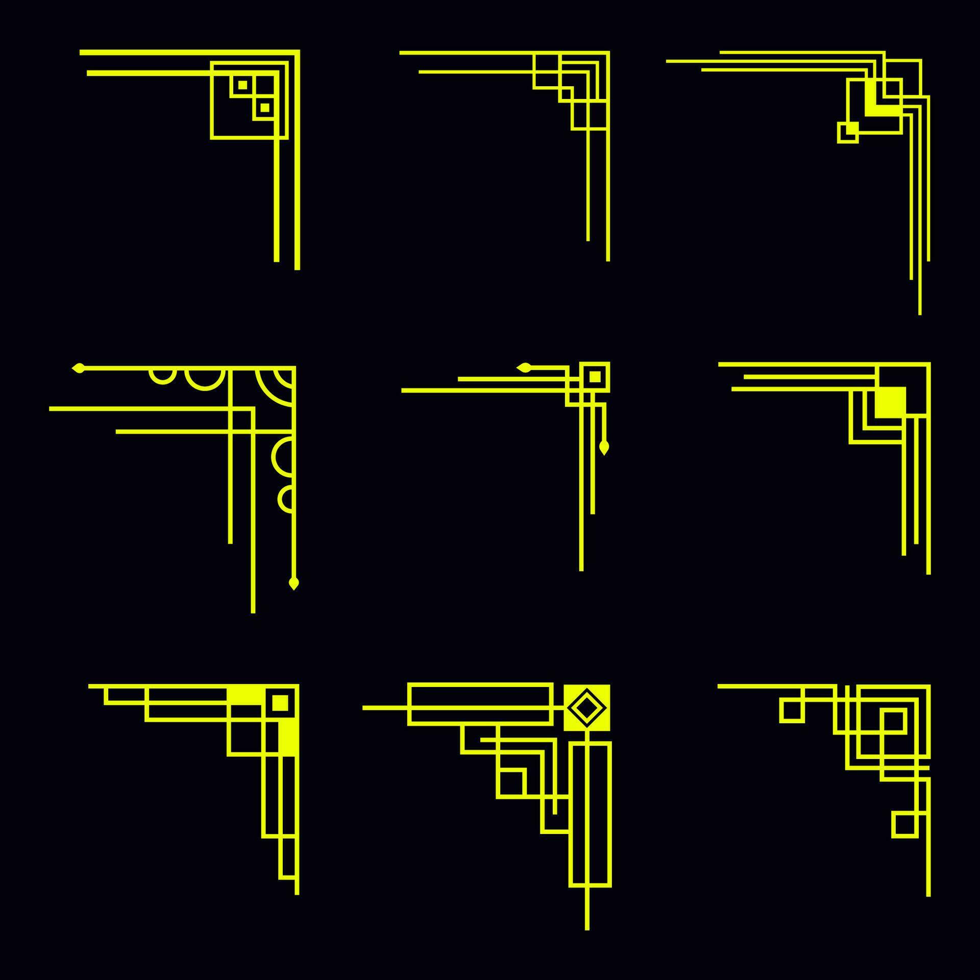 Set of gold corner vector frame 29093413 Vector Art at Vecteezy