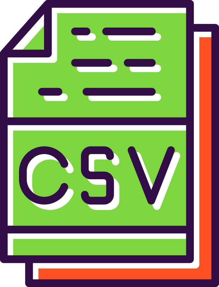 Csv File Format Vector Icon Design