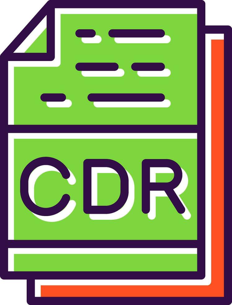 Cdr File Format Vector Icon Design