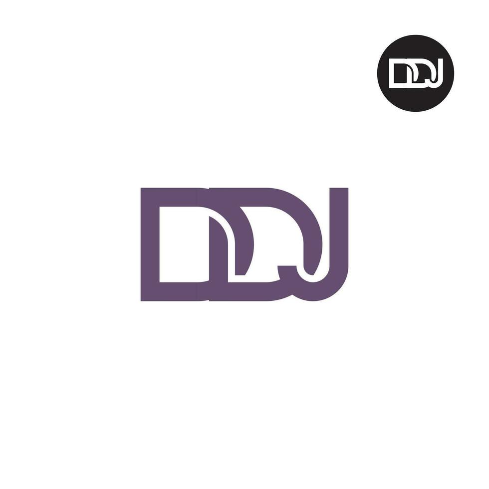 Letter DDJ Monogram Logo Design vector