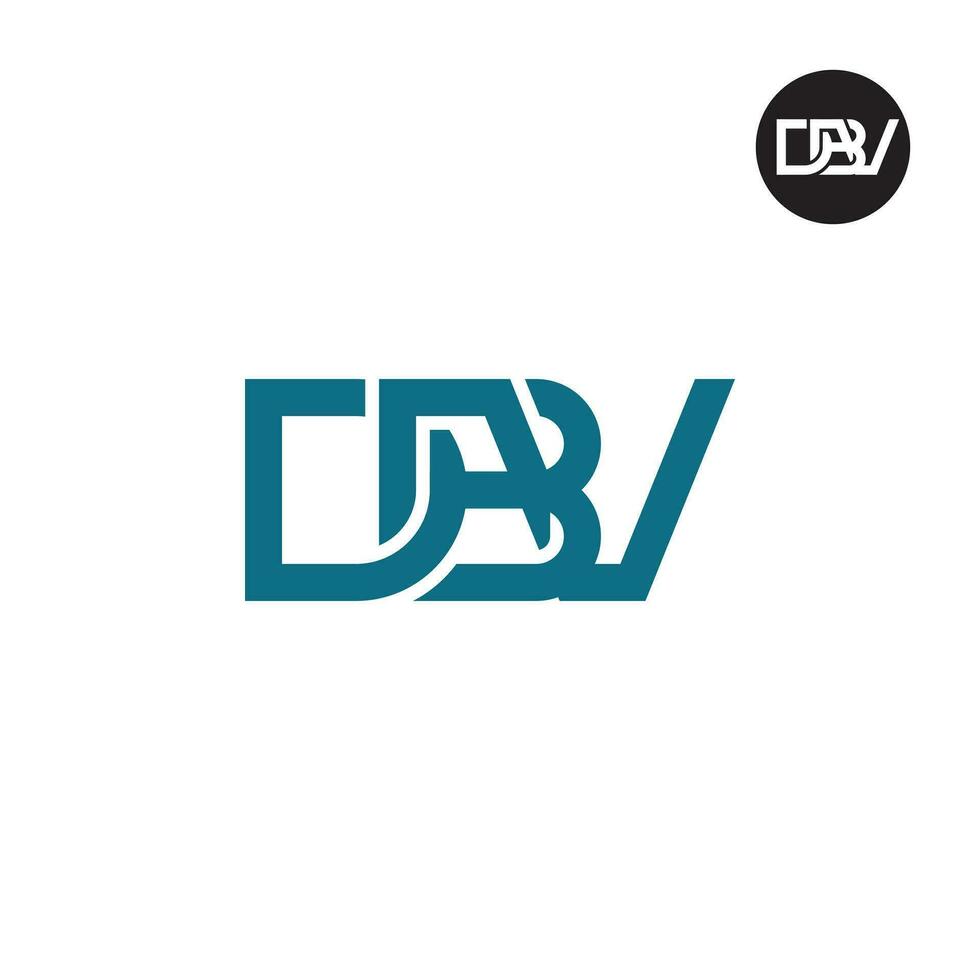 letra dbv monograma logo diseño vector