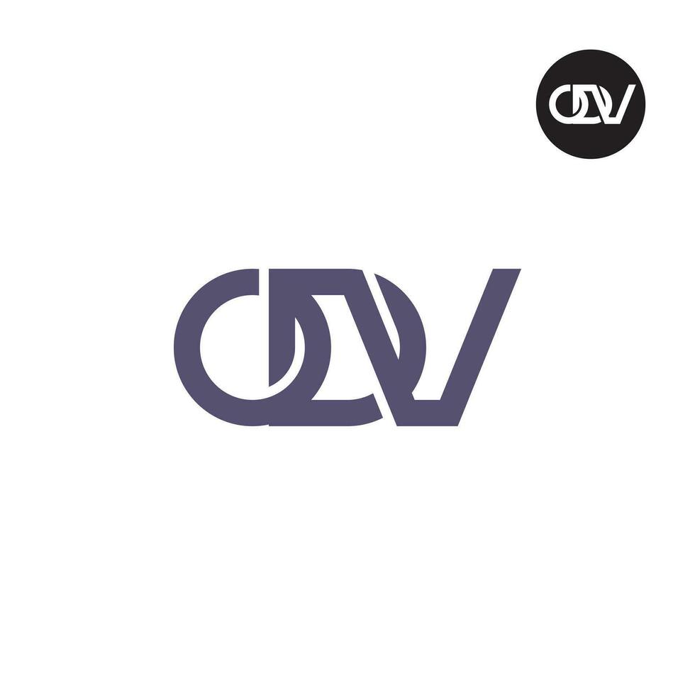letra odv monograma logo diseño vector