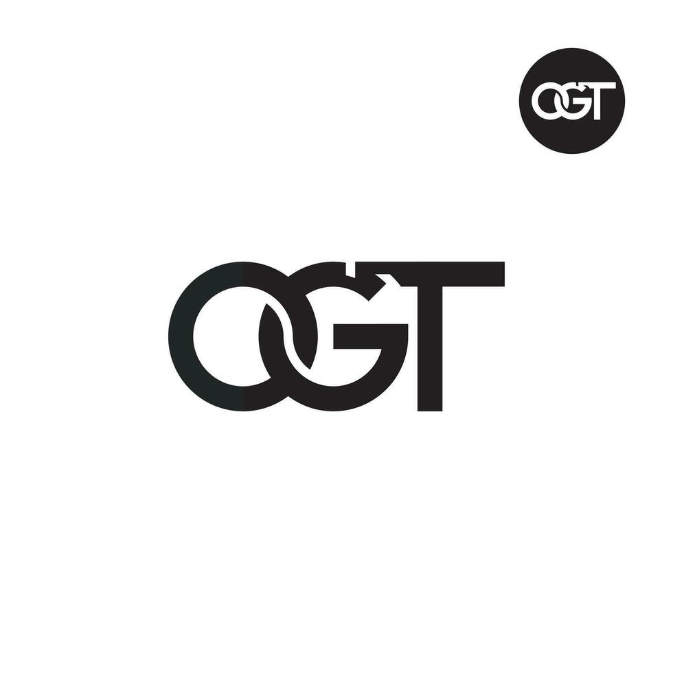 Letter OGT Monogram Logo Design vector