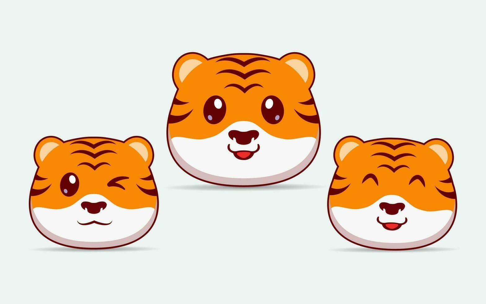 Cute tiger face design vector. Baby Tiger Face vector illustration