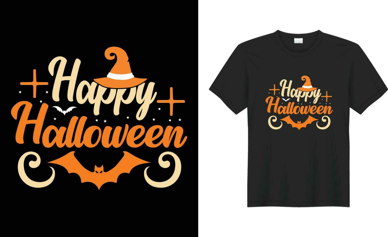 Happy Halloween beautiful witchy and Party scary costume print-ready vector T-shirt. Happy Halloween 03