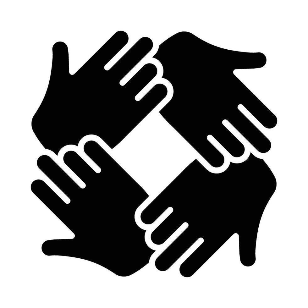 Team Work Vector Glyph Icon For Personal And Commercial Use.