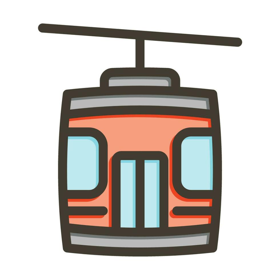 Gondola Vector Thick Line Filled Colors Icon For Personal And Commercial Use.
