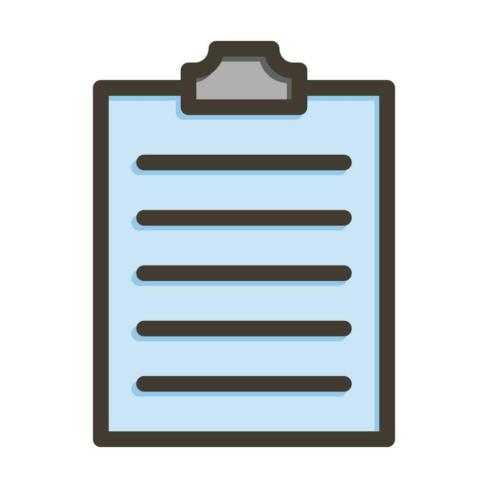 Clipboard Vector Thick Line Filled Colors Icon For Personal And Commercial Use.