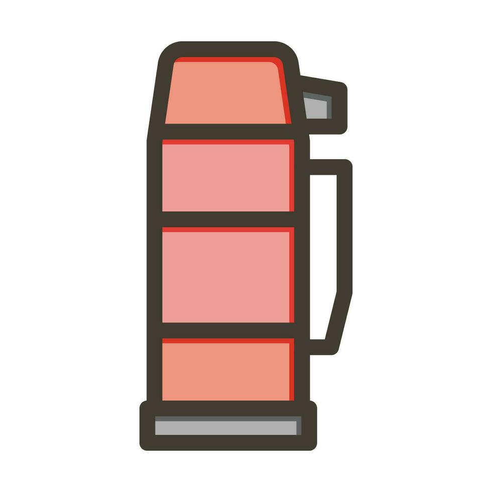 Thermos Vector Thick Line Filled Colors Icon For Personal And Commercial Use.