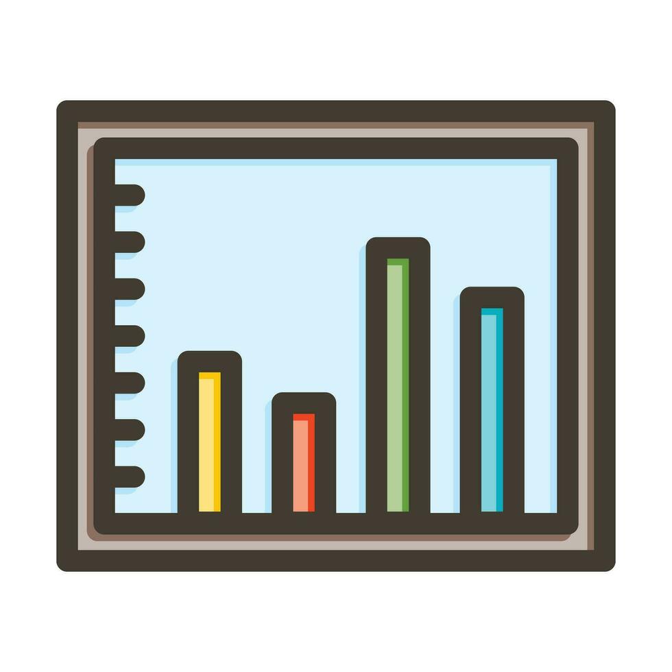 Graph Vector Thick Line Filled Colors Icon For Personal And Commercial Use.