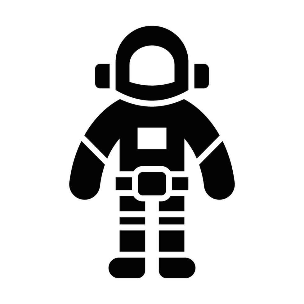 Astronaut Spacesuit Vector Glyph Icon For Personal And Commercial Use.