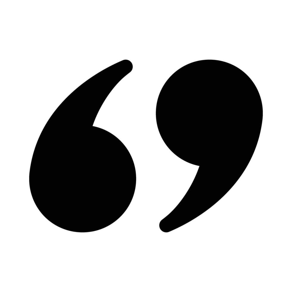 Quotes Vector Glyph Icon For Personal And Commercial Use.