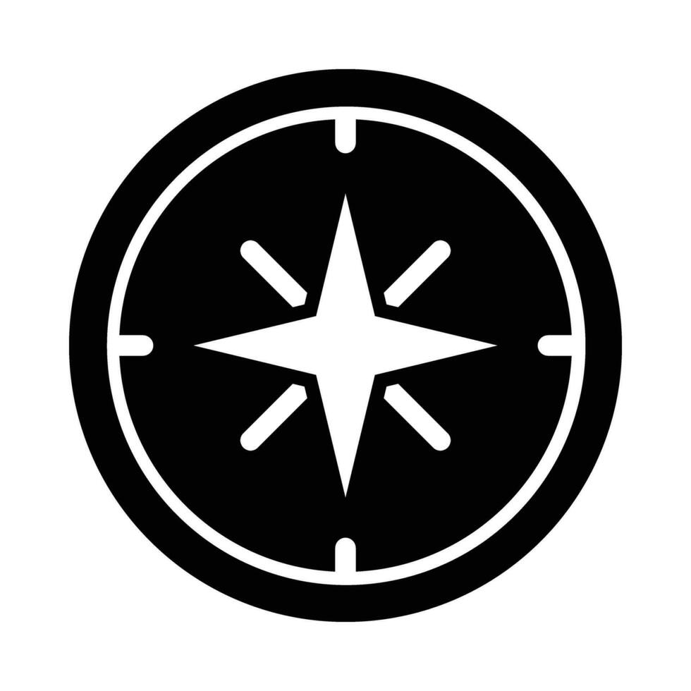 Compass Vector Glyph Icon For Personal And Commercial Use.