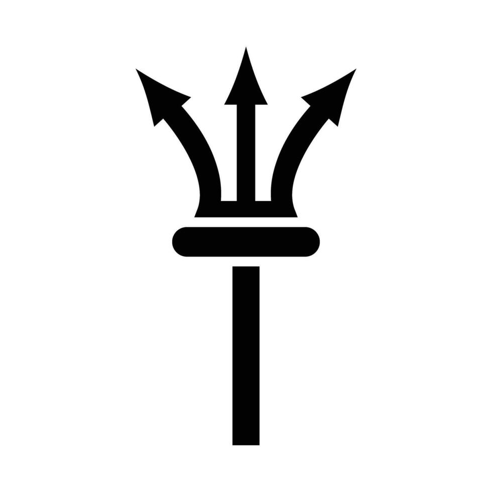 Trident Vector Glyph Icon For Personal And Commercial Use.