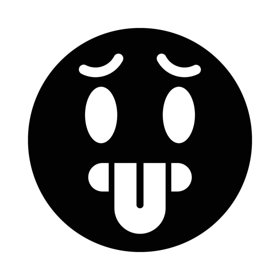 Hot Face Vector Glyph Icon For Personal And Commercial Use.
