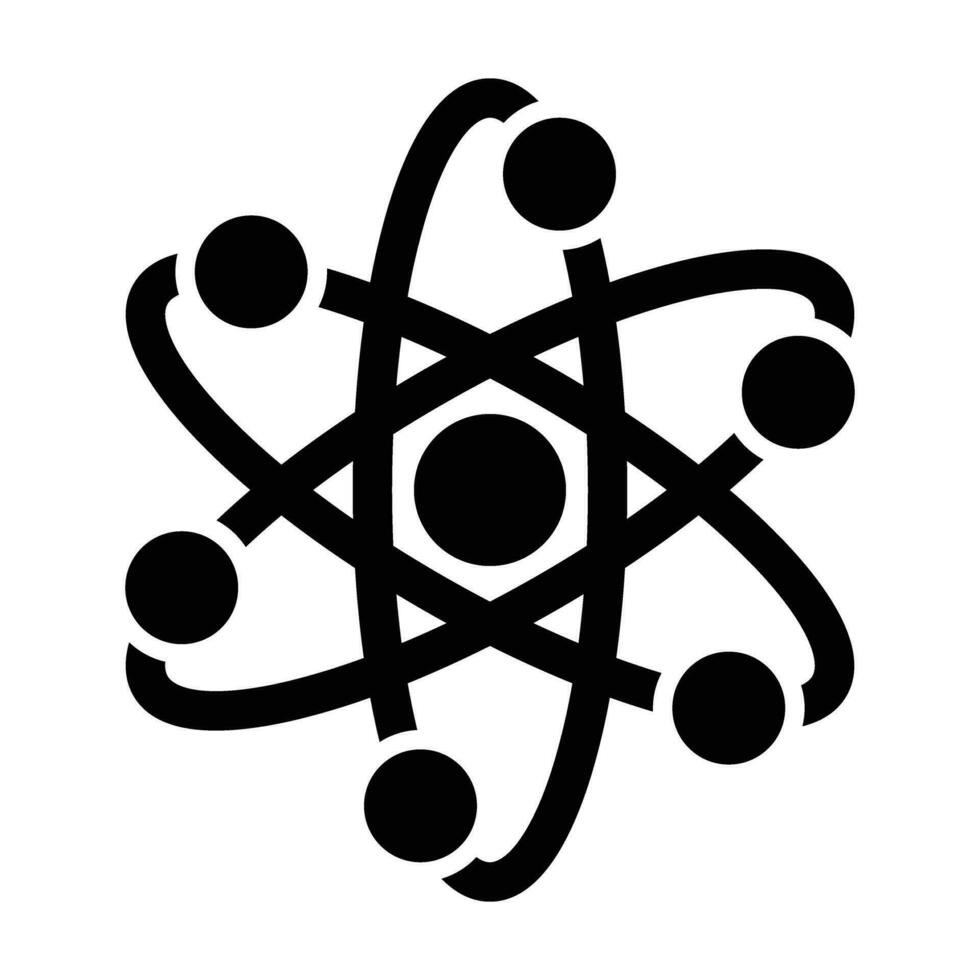 Atom Vector Glyph Icon For Personal And Commercial Use.