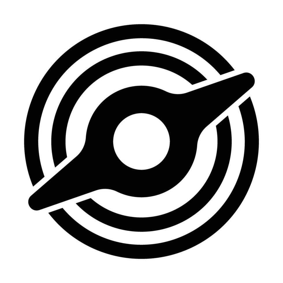 Black Hole Vector Glyph Icon For Personal And Commercial Use.