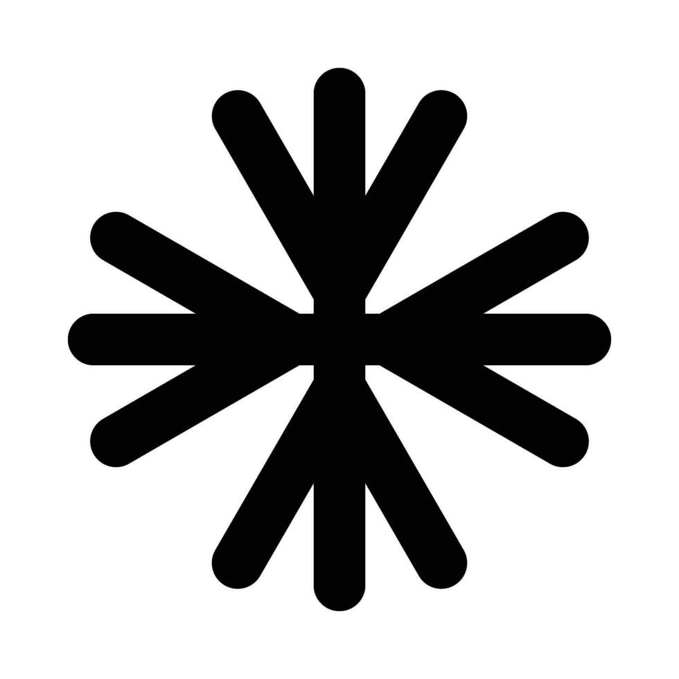 Snowflake Vector Glyph Icon For Personal And Commercial Use.