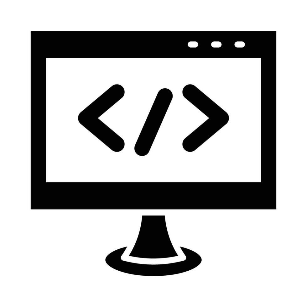 Coding Vector Glyph Icon For Personal And Commercial Use.