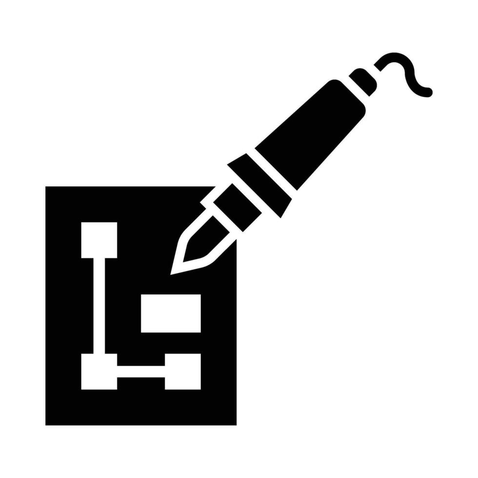 Soldering Vector Glyph Icon For Personal And Commercial Use.