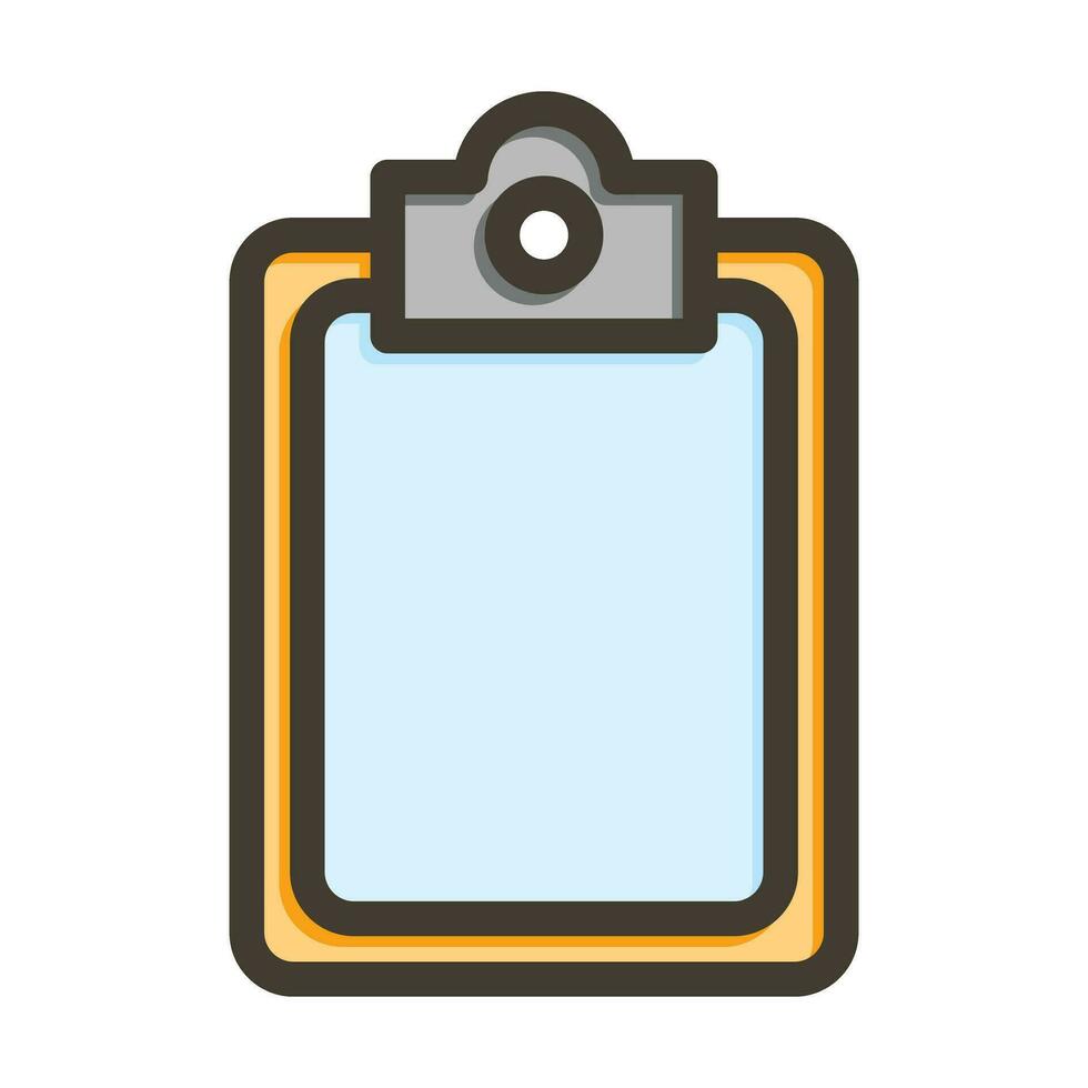 Clipboard Vector Thick Line Filled Colors Icon For Personal And Commercial Use.