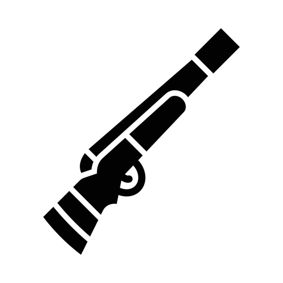 Designated Marksman Rifle Vector Glyph Icon For Personal And Commercial Use.