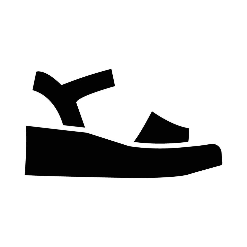 Women Sandal Vector Glyph Icon For Personal And Commercial Use.