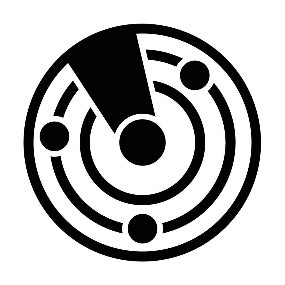 Radar Vector Glyph Icon For Personal And Commercial Use.