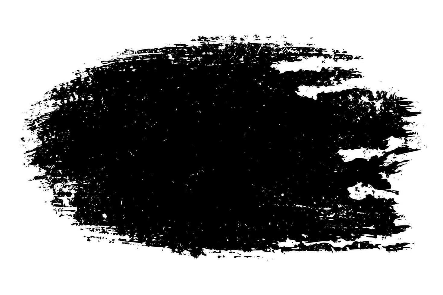 Scratched black ink brushstroke texture isolated on white background vector